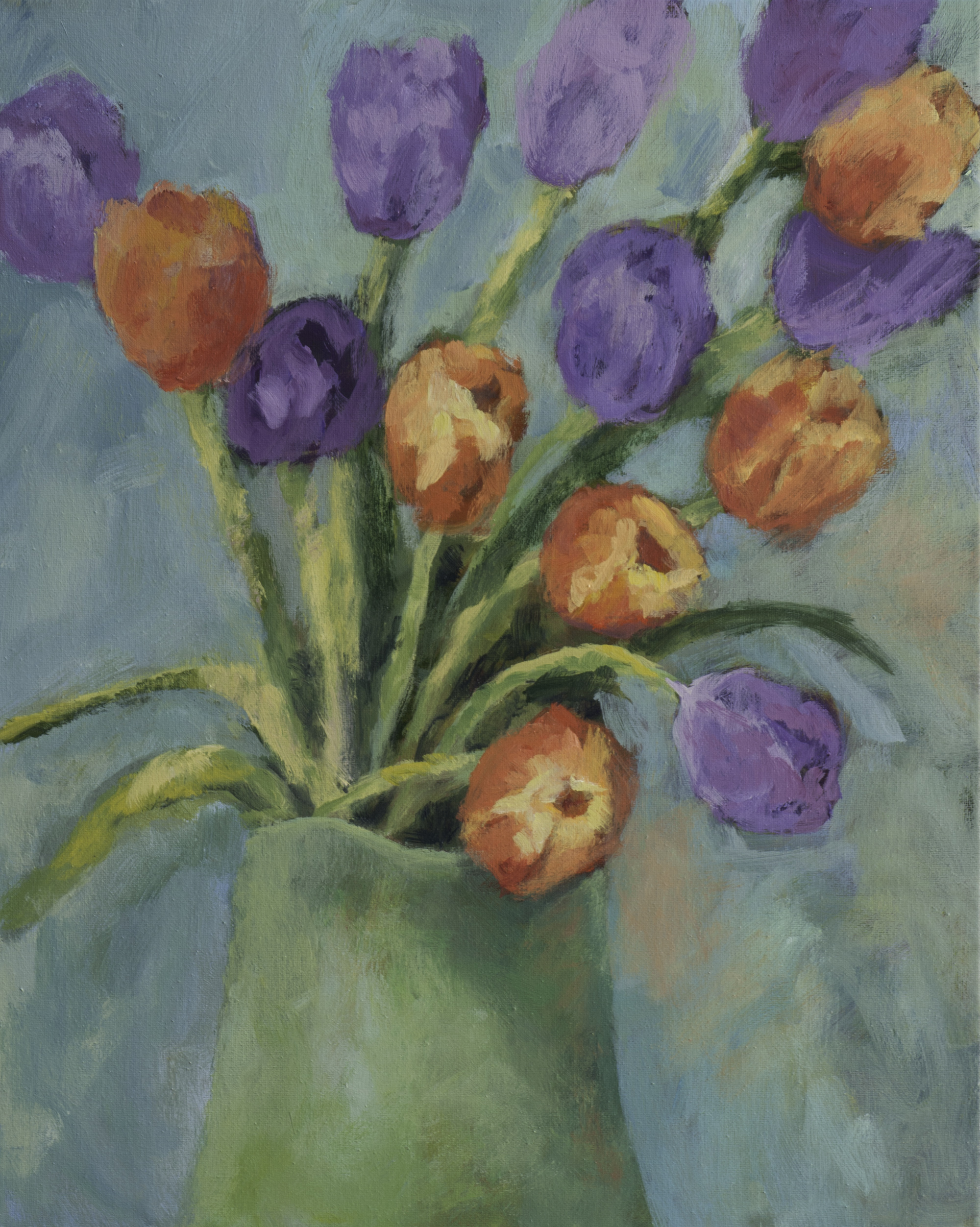 Tulips in a Pitcher