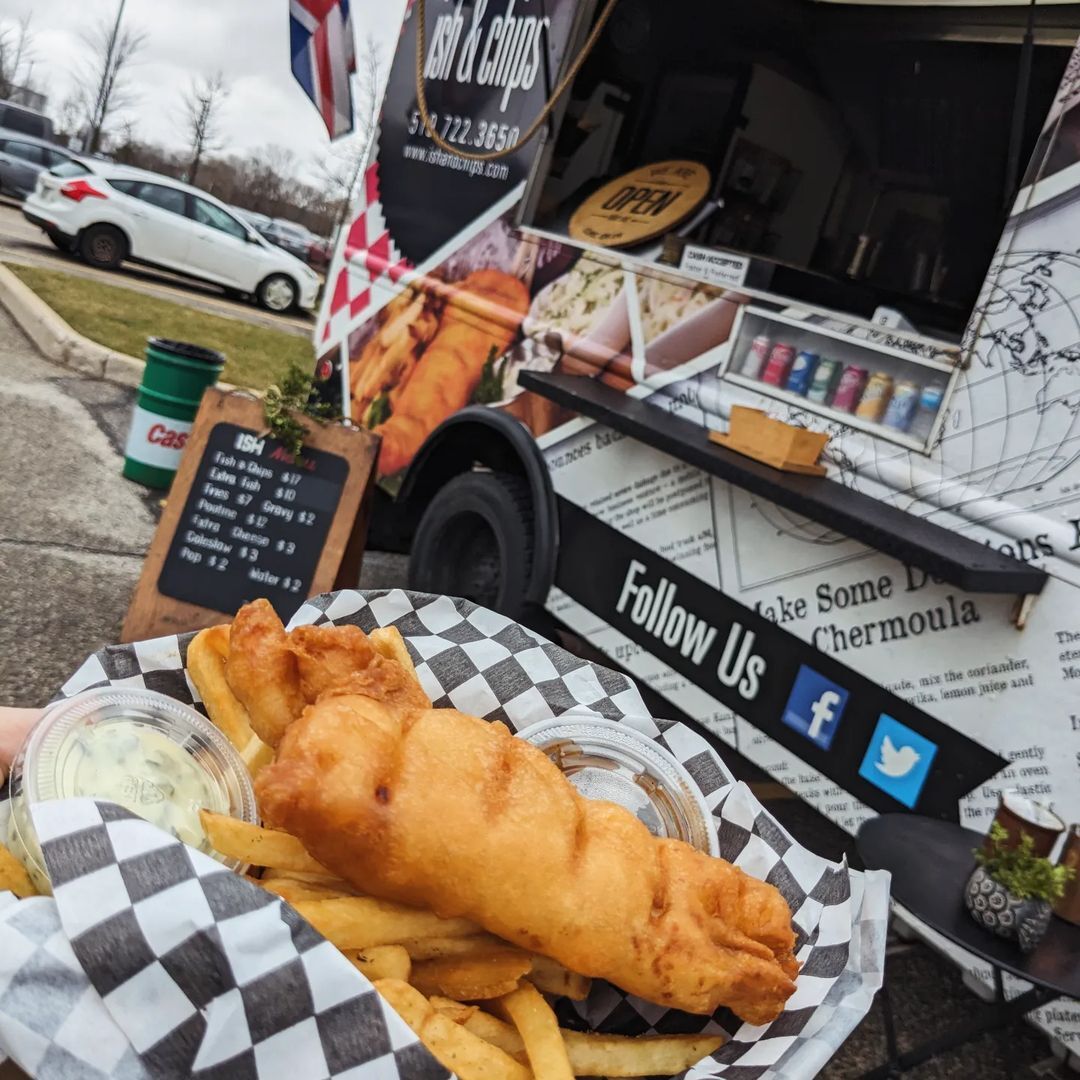 A perfect day for fish and chips! Thank you @ishandchipstruck for another amazing Food Truck Wednesday! Here until 1:30!